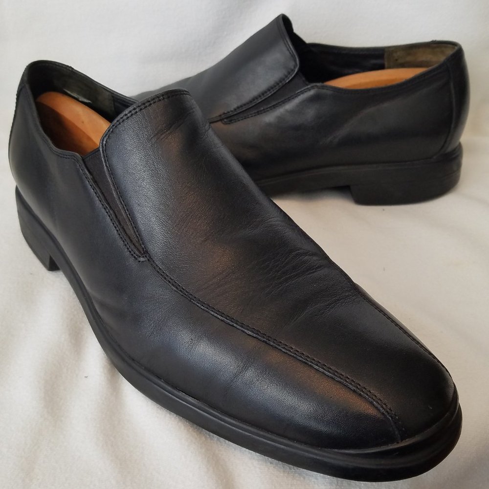 Cole Haan Air Stylar Two Gore Slip On Loafers Black Leather C10694 Men's Sz 11.5